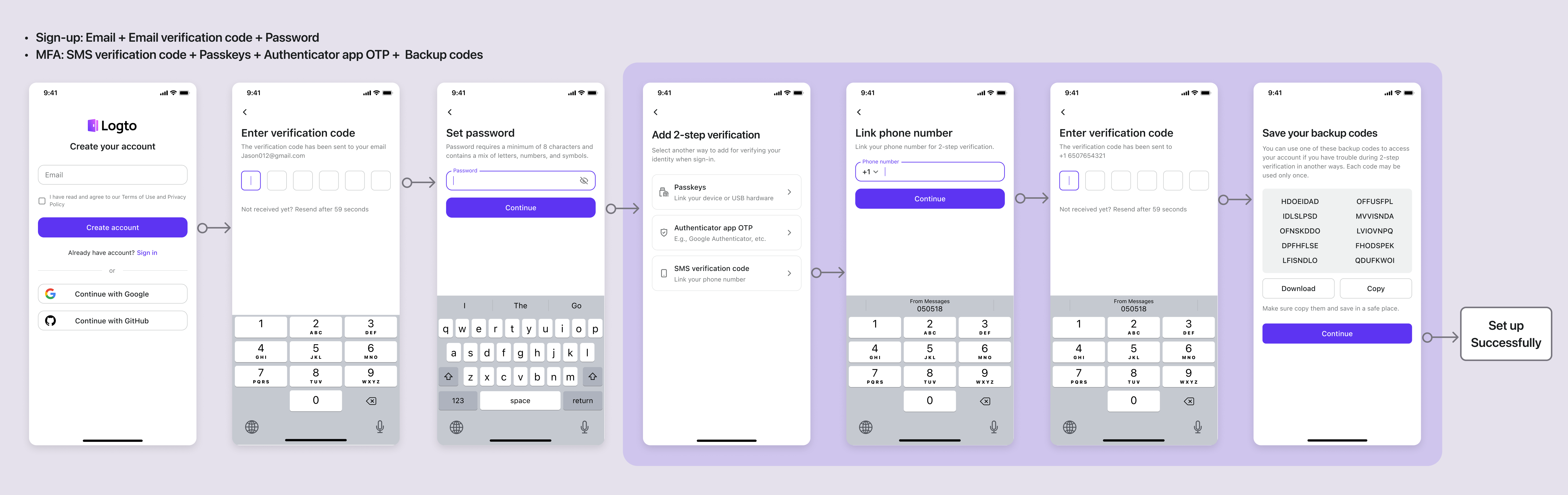 SMS MFA 설정 흐름 1-2